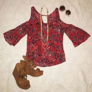 Cold shoulder blouse